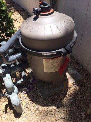 Installed this new Hayward filter water can flow much faster back to the pool