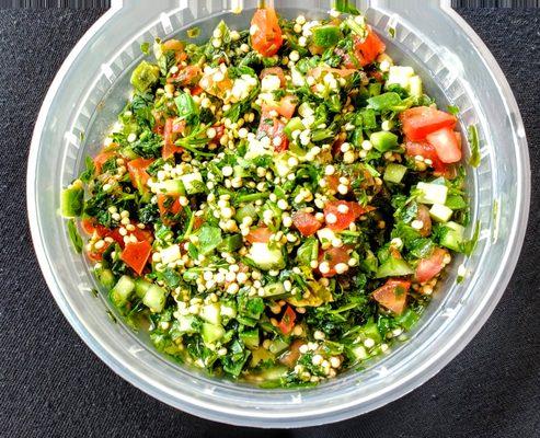 Tabouleh from a vendor was tasty