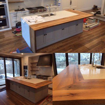 Reclaimed wood breakfast bar