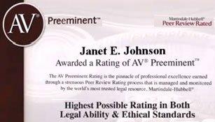 Janet Johnson, Jacksonville Lawyer. Highly rated Attorney