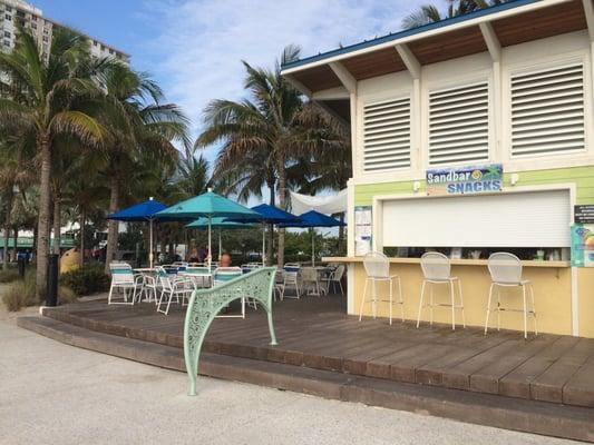 Snack Bar alongside the beach.