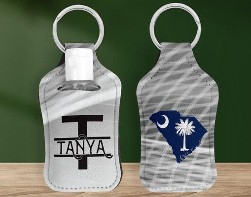 Customized Hand Sanitizer Keychain Holder