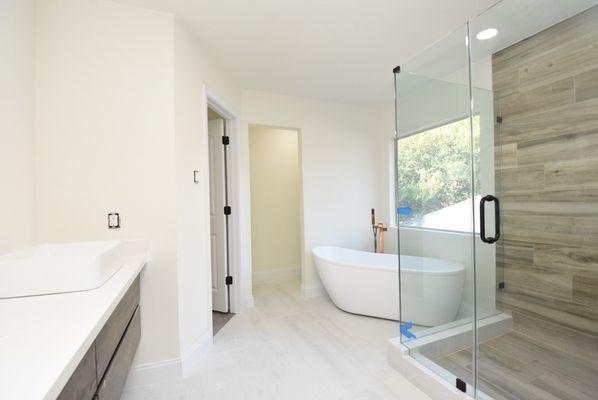 Bathroom remodel: the client was thrilled with the transformation.