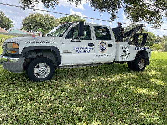 Junk car buyers truck all cleaned up