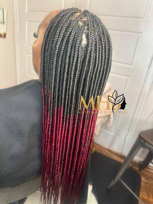 Ombre boxbraids