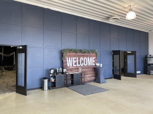 Lobby area with coffee bar