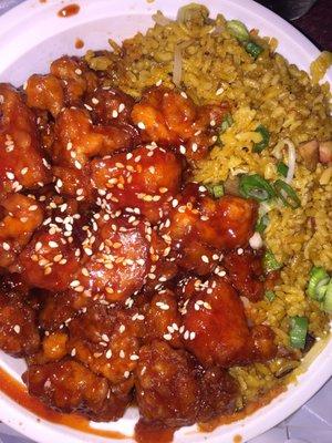 Sesame chicken lunch special $6.50