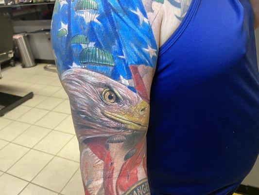 American Eagle by Rico Sandoval La Mancha Tattoo