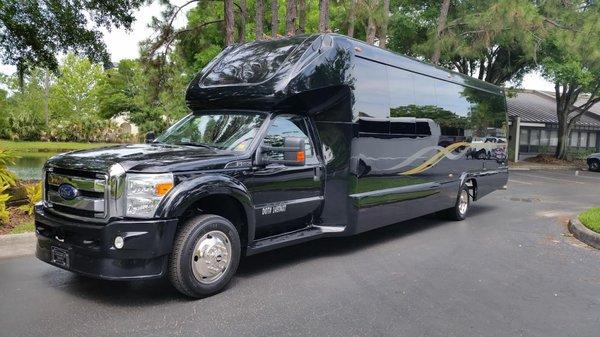 Black 30 Passenger Executive Mini Bus