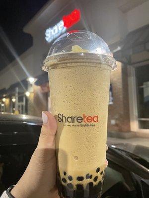 Ice cream coffee with boba