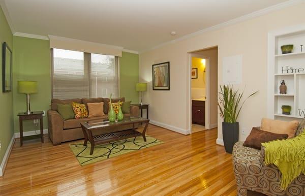 Hardwood floors through out the entire apartment!