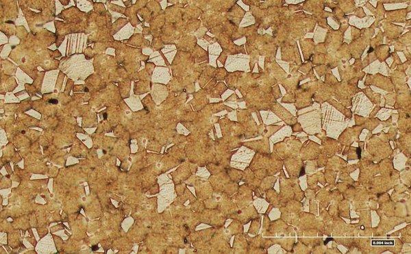 C36000 Brass Microstructure  (1000x Magnification)