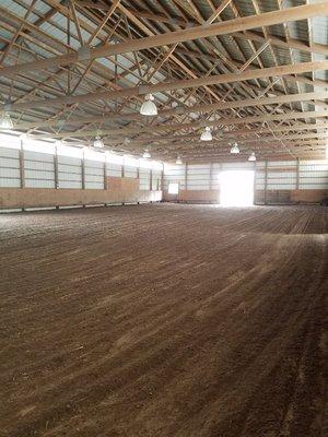 160 by 60 indoor riding arena