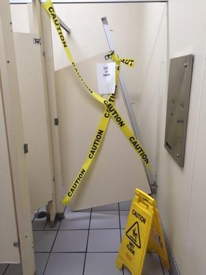 Bathroom complete crime scene tape