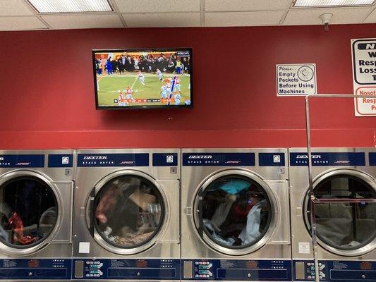 Watch TV while you watch your clothes dry.