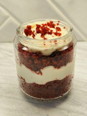 Red velvet individual jar