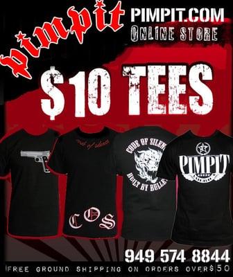 AN ONLINE PROMO FOR NEW CUSTOMERS TO BUY SOME PIMPIT GEAR.