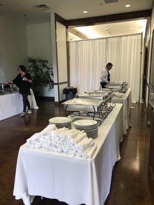 Dinner service area