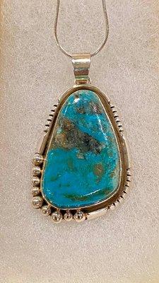 Large Bisbee Turquoise Pendant