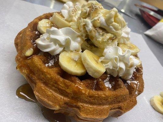 Banana pudding Stuffed waffle