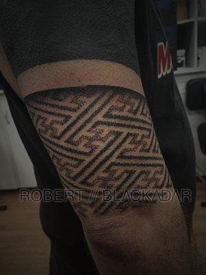 Sayagata dotwork pattern and blackwork by Robert