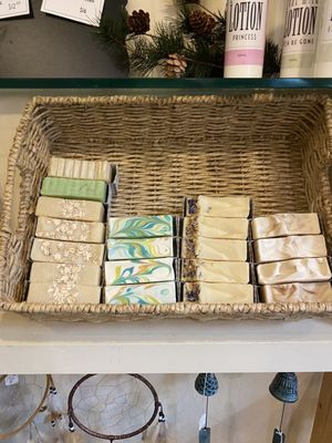 Goat milk soaps at gift shop