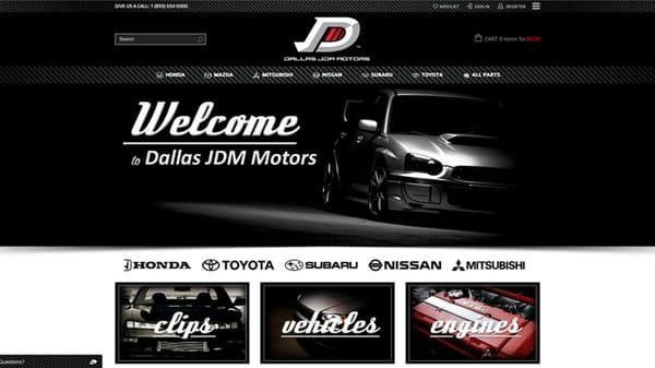 Logo & Website Design/Development www.dallasjdmmotors.com