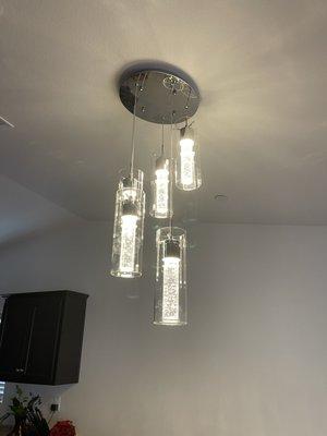 Replaced light fixture