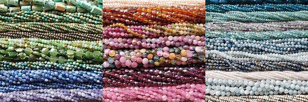 Showroom-exclusive gemstone strands at Rings & Things