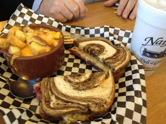 Delish Reuben and soup!