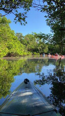 Kayaking with group