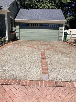 Driveway pressure washing.