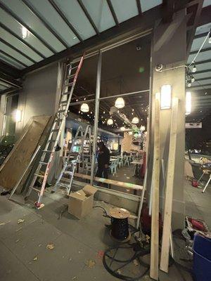 Storefront frame replacement, commercial glass replacement