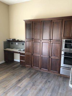 Here we have a before painting dining room cabinets