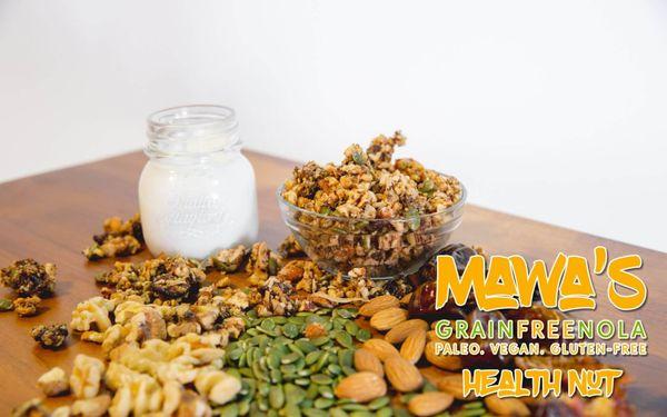 Health Nut GrainFreeNola: Gluten-Free, Vegan, Paleo Granola - Organic and All Natural Ingredients