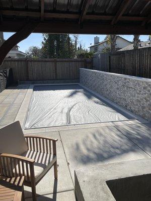 Automatic Pool Cover installed on pool we built 2022