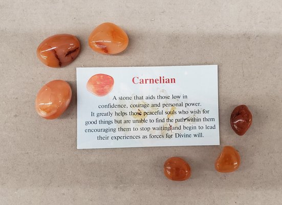 Carnelian, stone of courage and confidence.