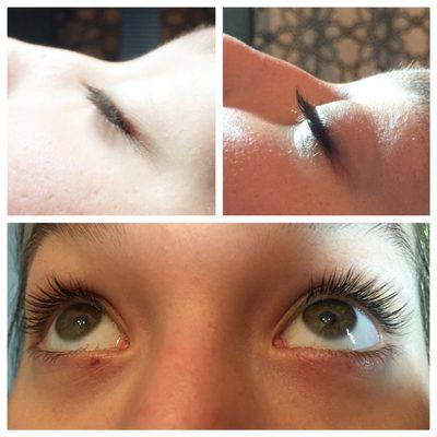 Natural Lash Lift using no extensions just curling and tinting your own lashes. Lasts 6-8 weeks