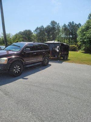 Real wheels on our dumpster so we can maneuver in grass without damaging the landscape