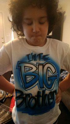 Shirt I had made for my son when he found out hes a bug brother $20