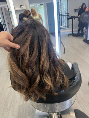 Honey brown balayage