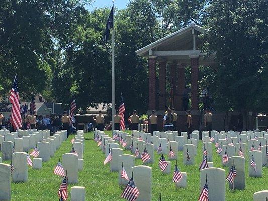 Memorial Day service at New Albany National Cemetery; remembering those that made the ultimate sacrifice.