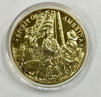 Spirit of America September 11 Gold on Silver Art Round LE