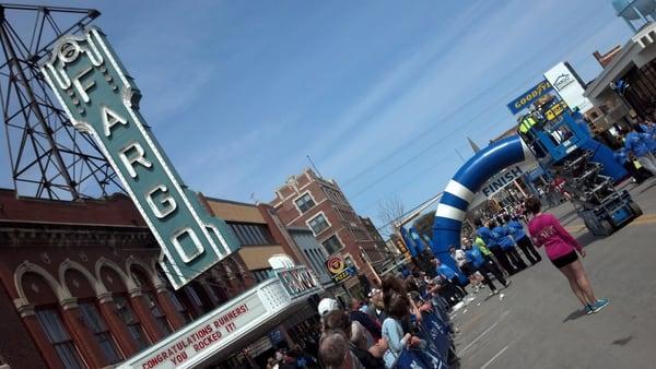 Finish line at the Fargo Theatre