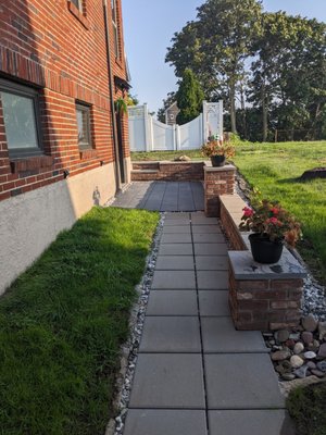 I added thin brick and pavers once finished. Very happy.