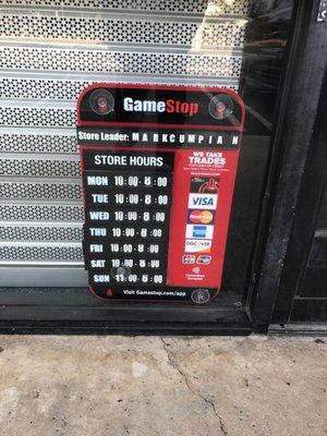 Store Hours since it does not tell you on the map