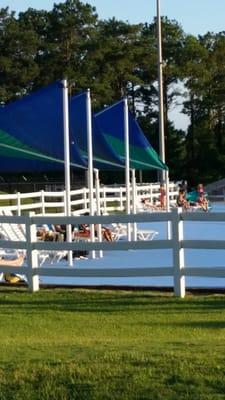 Part of left side of lounge area around Wave Pool.