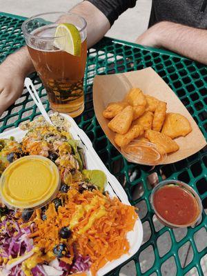 Superfood Salad and Fried Mac 'n Cheese Bites