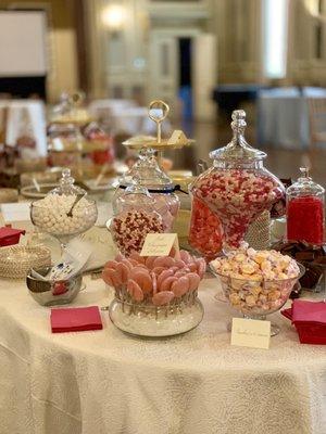 We love to cater candy buffets!