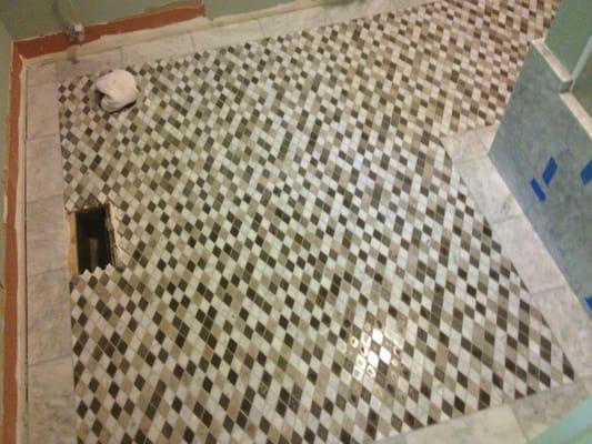 Bathroom floor on 34th and Hawthorn. Portland OR